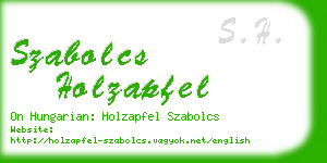szabolcs holzapfel business card